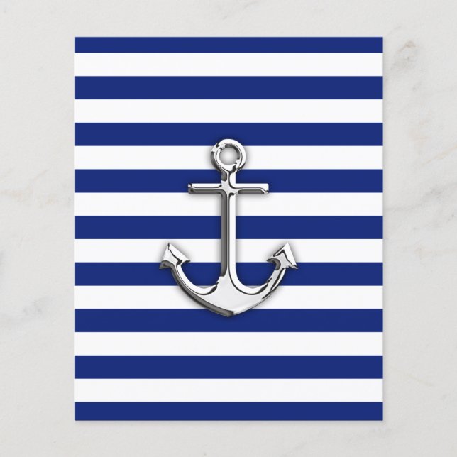 Chrome Anchor on Navy Stripes Flyer (Front)