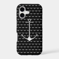 Chrome Anchor on Wave Cups Nautical Lifestyle