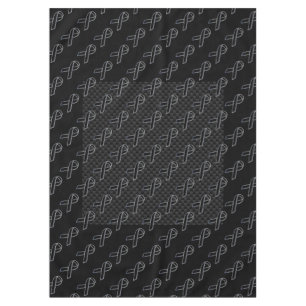 Chrome Black Ribbon Awareness Carbon Fibre Tablecloth