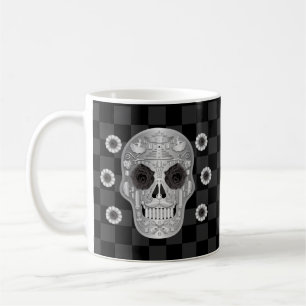 Chrome Calavera (Black Rose) Coffee Mug