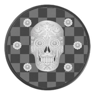 Chrome Calavera Watch Hockey Puck