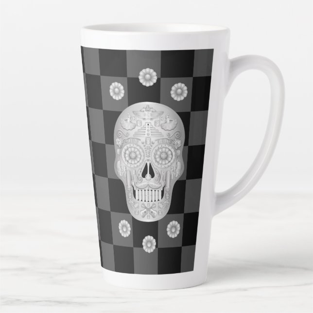 Chrome Calavera Watch Latte Mug (Right)