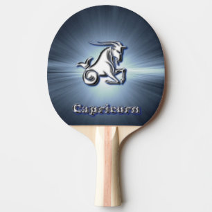 Chrome Capricorn Ping Pong Paddle