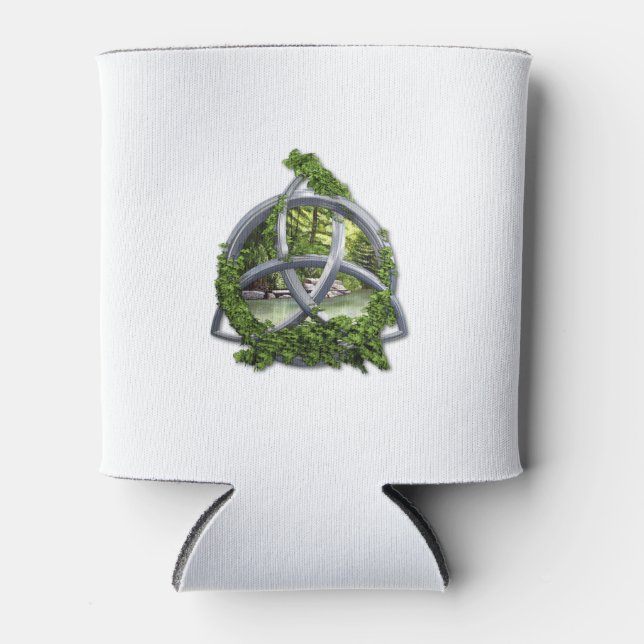 Chrome Celtic Trinity Knot Can Cooler (Front)