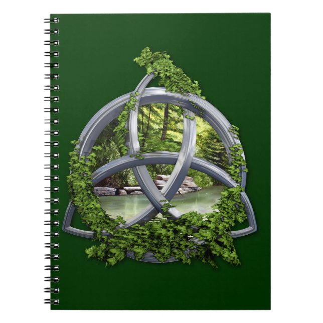 Chrome Celtic Trinity Knot Notebook (Front)