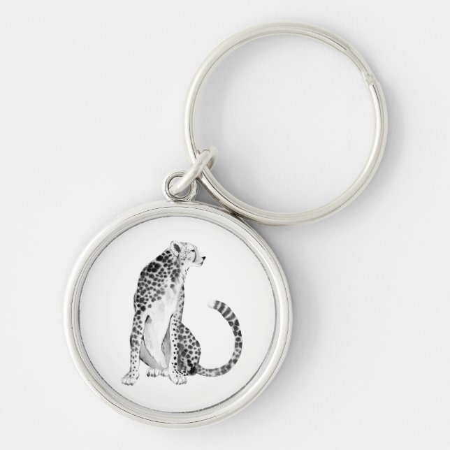 Chrome Cheetah Key Ring (Front)
