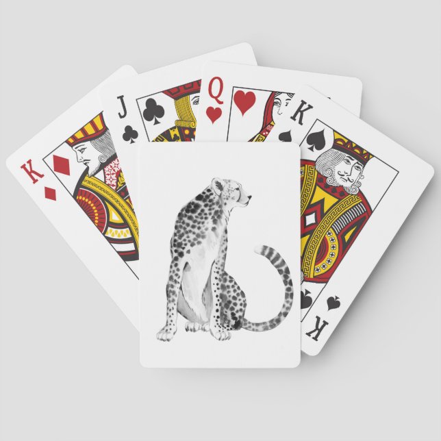 Chrome Cheetah Playing Cards (Back)