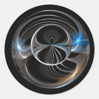 CHROME CLASSIC ROUND STICKER