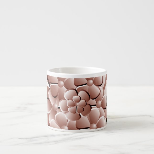 Chrome Flowers - Copper Espresso Cup (Front)
