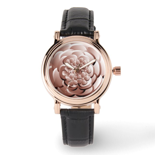 Chrome Flowers - Copper Watch (Front)