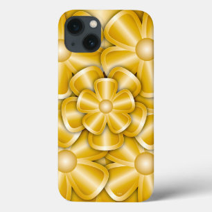 Chrome Flowers - Gold Case-Mate iPhone Case