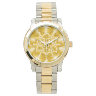 Chrome Flowers - Gold Watch