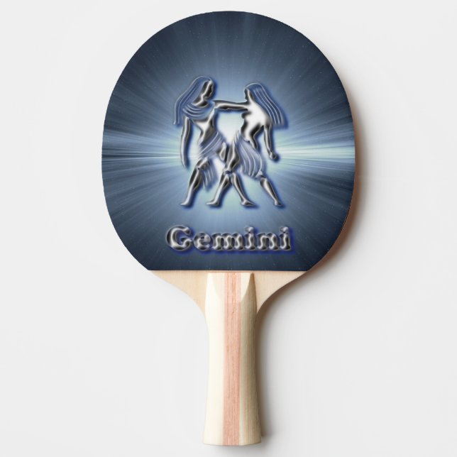 Chrome Gemini Ping Pong Paddle (Front)