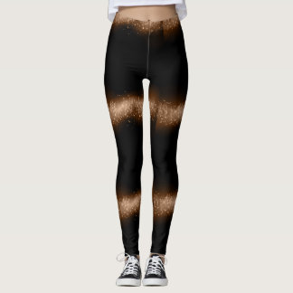 Chrome Glitter Design Fashion Leggings