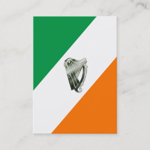 Chrome Green Harp Green Orange Business Cards