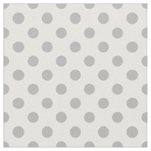 Chrome Grey Polka Dots Circles Fabric
