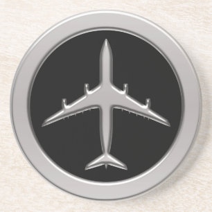 Chrome Jet Aeroplane Coaster