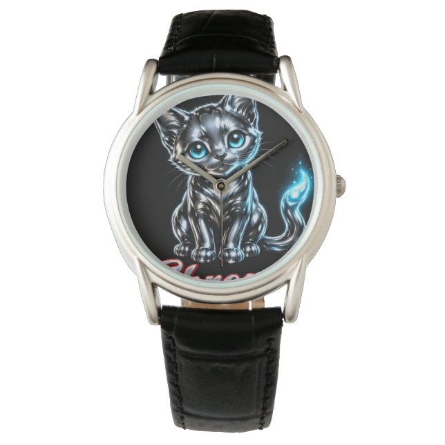 Chrome Kitten Mens  Ageless Watch - Leather  (Front)
