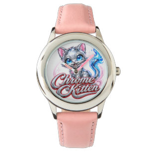 Chrome Kitten Style Diva Girls Watch