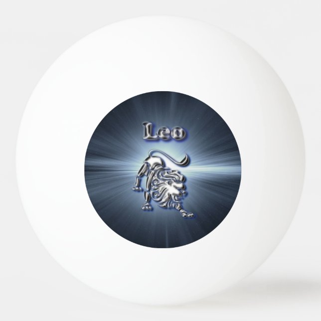 Chrome Leo Ping Pong Ball (Front)