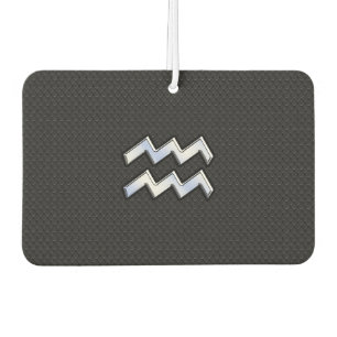 Chrome like Aquarius Zodiac in Snake Skin Car Air Freshener
