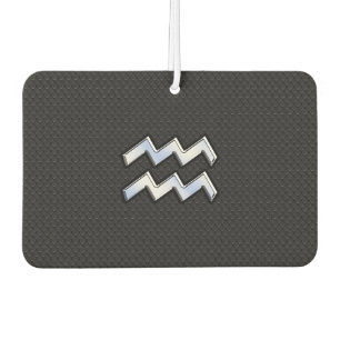 Chrome like Aquarius Zodiac in Snake Skin Car Air Freshener