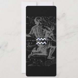 Chrome like Aquarius Zodiac Sign on Hevelius