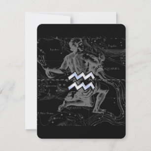 Chrome like Aquarius Zodiac Sign on Hevelius