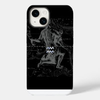 Chrome like Aquarius Zodiac Sign on Hevelius