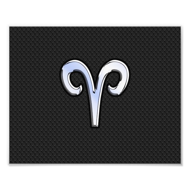 Chrome Like Aries Zodiac Sign (Front)