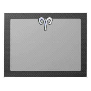 Chrome Like Aries Zodiac Symbol Notepad