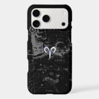 Chrome like Aries Zodiac Symbol on Hevelius