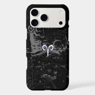 Chrome like Aries Zodiac Symbol on Hevelius
