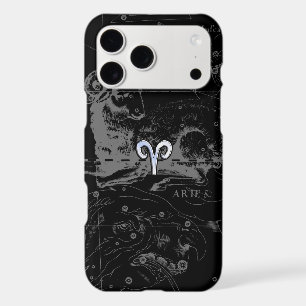 Chrome like Aries Zodiac Symbol on Hevelius