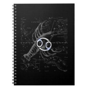 Chrome like Cancer Zodiac Constellation Hevelius Notebook