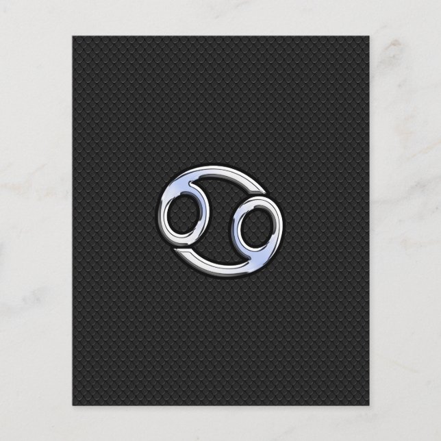Chrome Like Cancer Zodiac Sign Flyer (Front)
