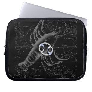 Chrome like Cancer Zodiac Sign on Hevelius Laptop Sleeve
