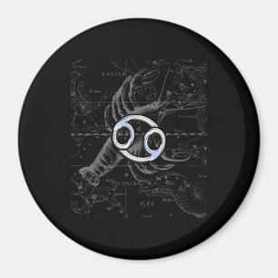 Chrome like Cancer Zodiac Sign on Hevelius Magnet