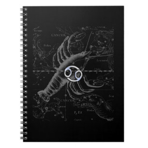 Chrome like Cancer Zodiac Sign on Hevelius Notebook