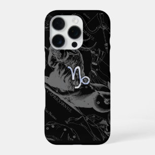 Chrome like Capricorn Zodiac Sign on Hevelius 1690 iPhone 16 Pro Case