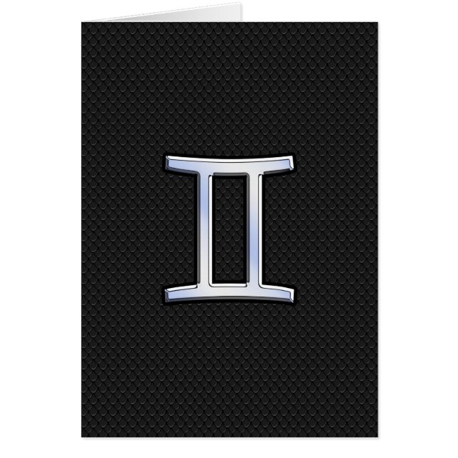Chrome Like Gemini Zodiac Sign (Front)