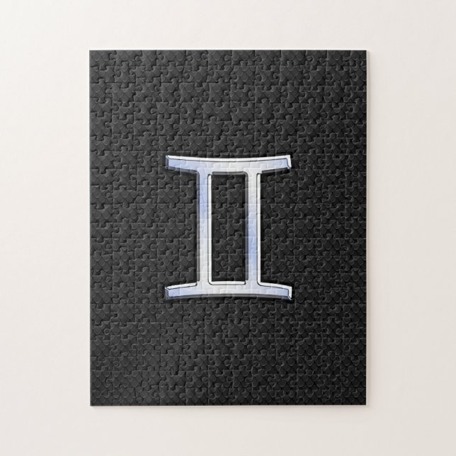 Chrome Like Gemini Zodiac Sign Jigsaw Puzzle (Vertical)