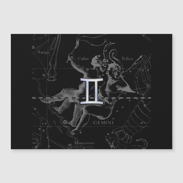 Chrome like Gemini Zodiac Sign on Hevelius (Front)