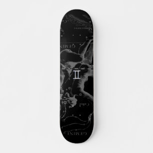 Chrome like Gemini Zodiac Sign on Hevelius 1690 Skateboard