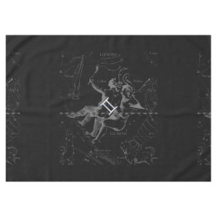 Chrome like Gemini Zodiac Sign on Hevelius Tablecloth