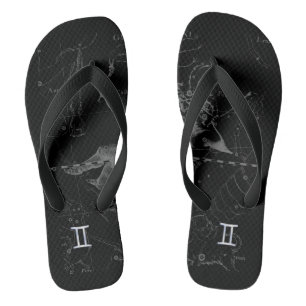 Chrome like Gemini Zodiac Sign on Hevelius Thongs
