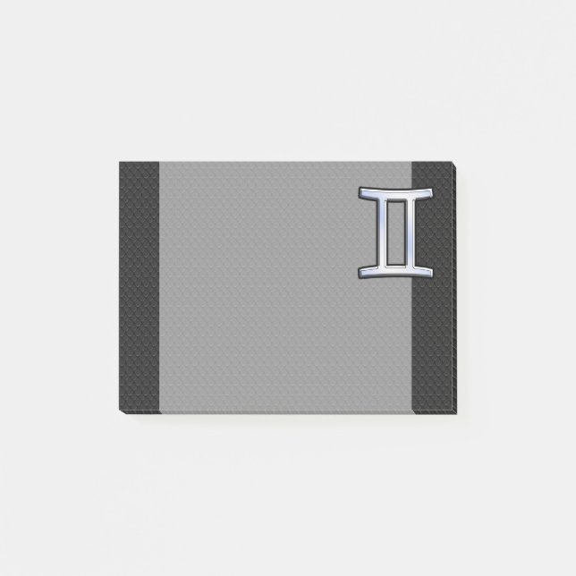 Chrome Like Gemini Zodiac Symbol Post-it Notes (Front)