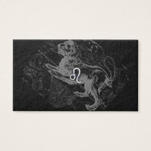 Chrome Like Leo Zodiac Constellation Map Hevelius