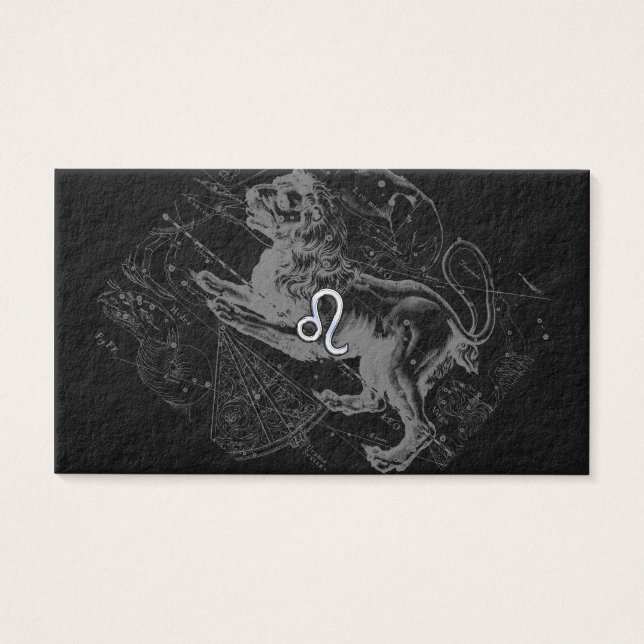 Chrome Like Leo Zodiac Constellation Map Hevelius (Front)