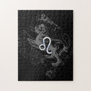 Chrome Like Leo Zodiac Constellation Map Hevelius Jigsaw Puzzle